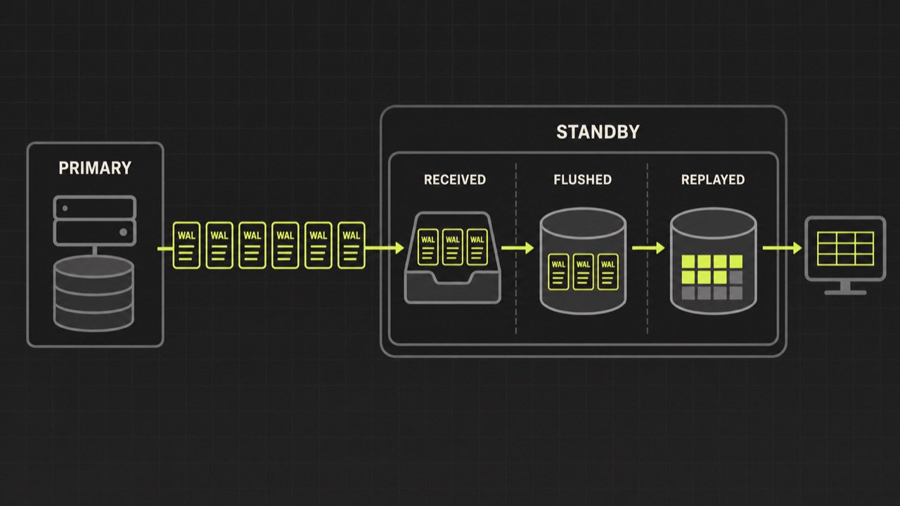 Этапы received, flushed и replayed на PostgreSQL standby